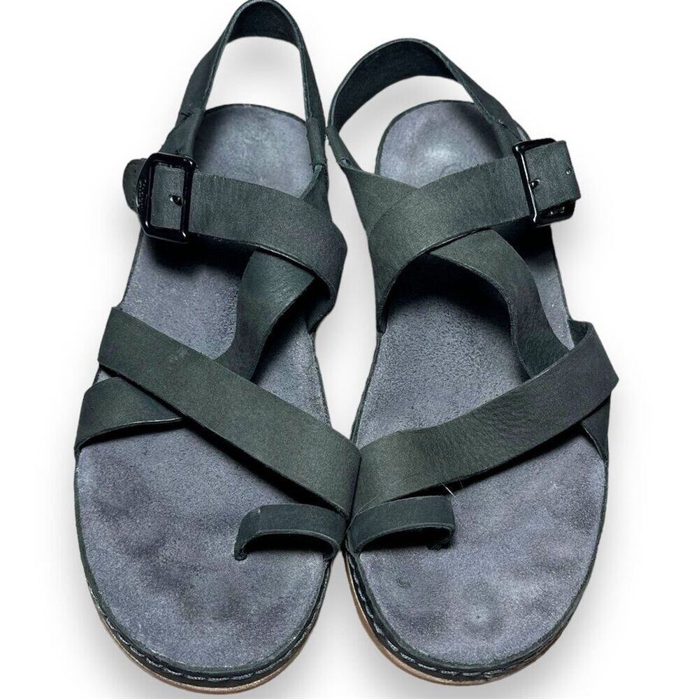 Chaco Black Strappy Leather Sandals